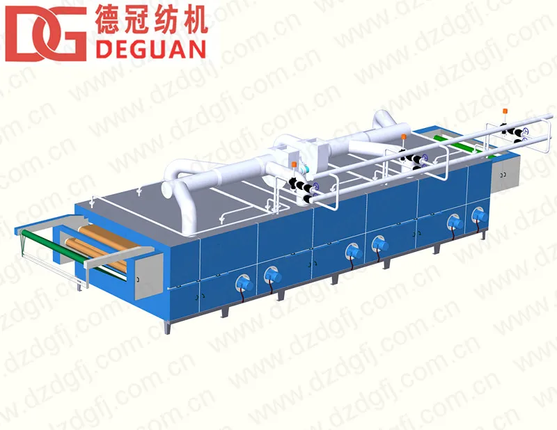 6 Chambers Thermal Oil  Loosen Dryer for Tubular Fabric and Open Width Fabric of DEGUAN Textile finishing Machine
