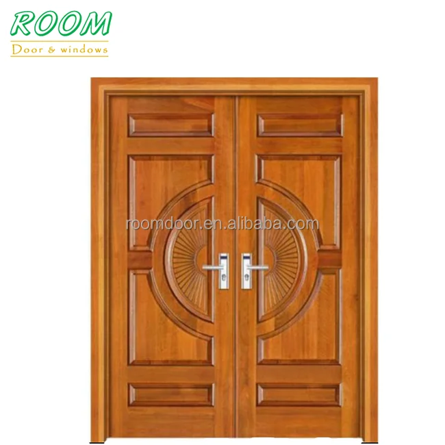 Indian main double door wooden design sunmica