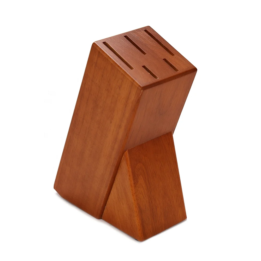 Резиновая деревянная подставка для ножей хорошего качества, держатель для хранения кухонных ножей