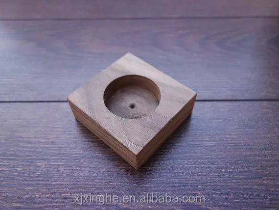 
Country Style Decorative Tealight Candle Holder Wood Square 