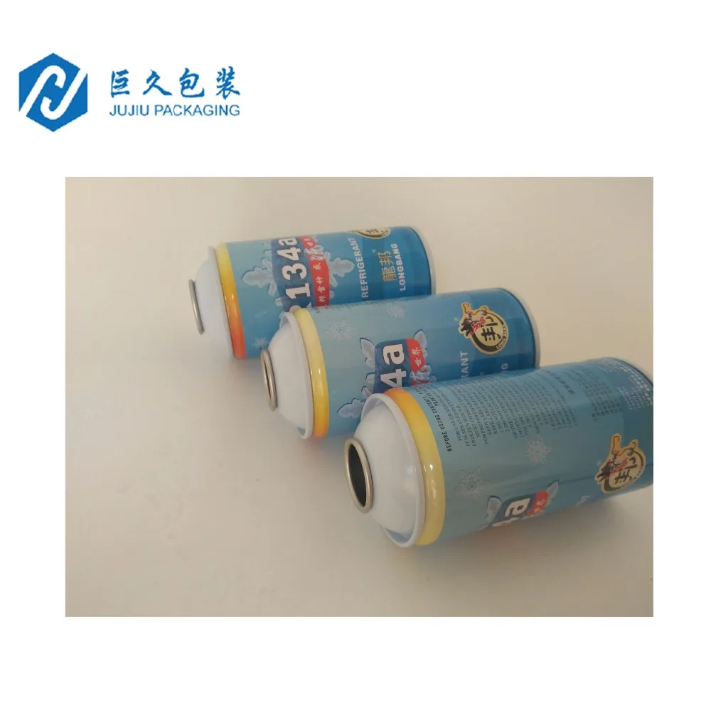 Empty Aerosol Cans Tinplate Cans For r134a Refrigerant Gas Metal Packing Materials