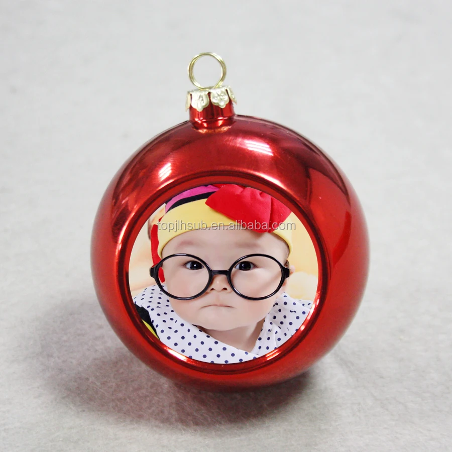 
Sublimation blanks photo printing plastic balls for Christmas decoration 