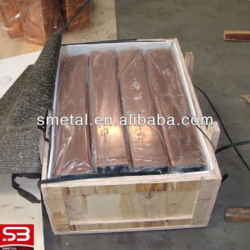continuous casting copper mould tube for rectangular billet