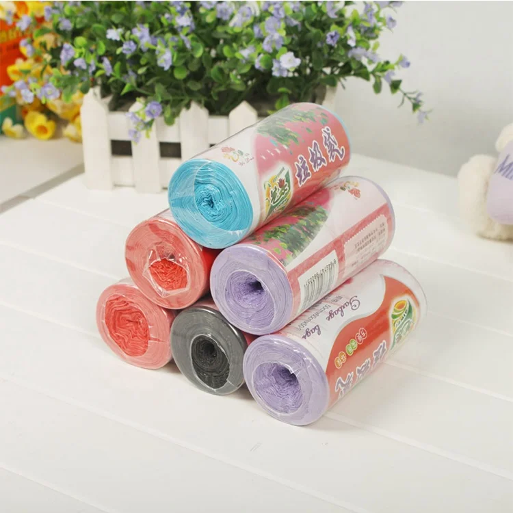 50 Pcs/Rolls Ldpe Trash Plastic On Extra-durable Point Breaking Litter Flat-top Star Seal Customizable Coreless Roll Garbage Bag
