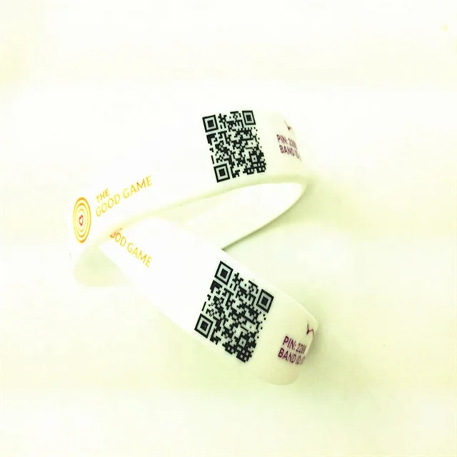 Customized QR silicone wrist band wristband bracelet silicone wristband