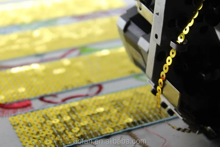 High Precision Mulited Heads Mixed (Flat and Single Sequin) Computerized Embroidery Machine Price