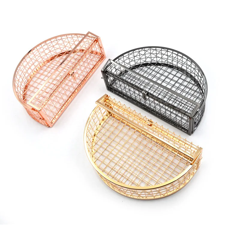 
Simple Style Hollow Out Evening Bag Small Half Round Shoulder Bag for Women 