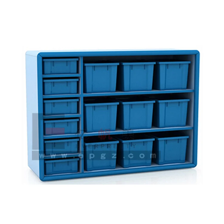 Children Furniture Cheap Toys Storage Display Cabinet with Plastic Drawer