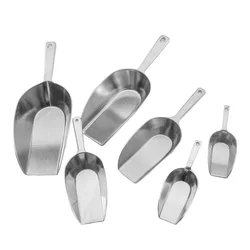 Amazon bar accessories Ice Cube Scoop metal ice bucket shovel stainless steel perforated Scoop with Contoured Handle