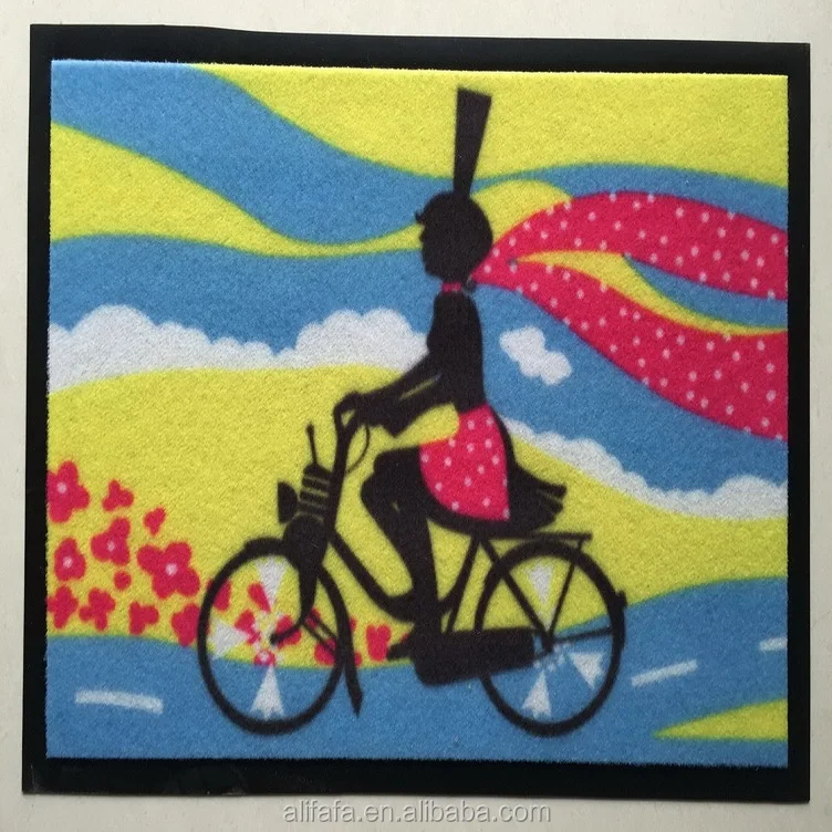 Custom Logo Printed rubber floor outdoor mat