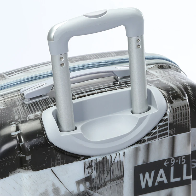 Фабрика OEM и ODM принт 20 24 28 дюймов чемодан 4 Спиннер 360 градусов колеса жесткий 3 предмета в комплекте из АБС-пластика багажных чемоданов на колесиках PC