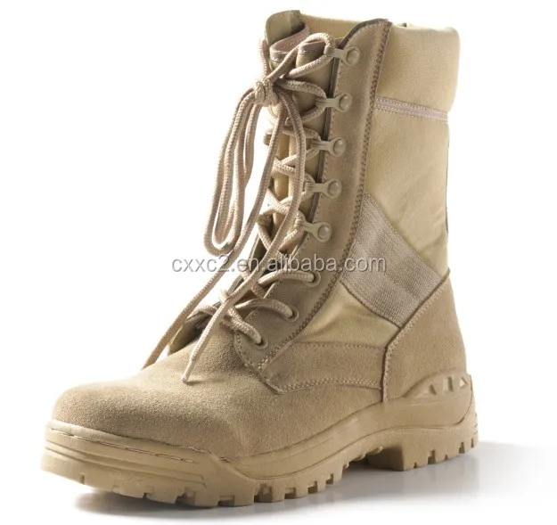 High Quality Tactical Desert Boots Outdoor Activities Suede Leather Khaki Boots for Training Climbing