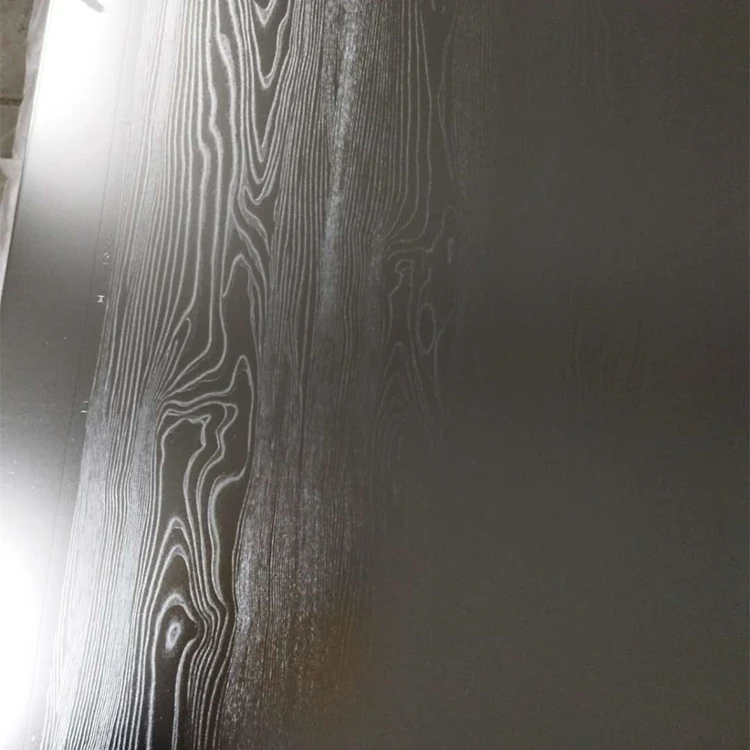 Etched press plate for decorative panel stainless steel press mould