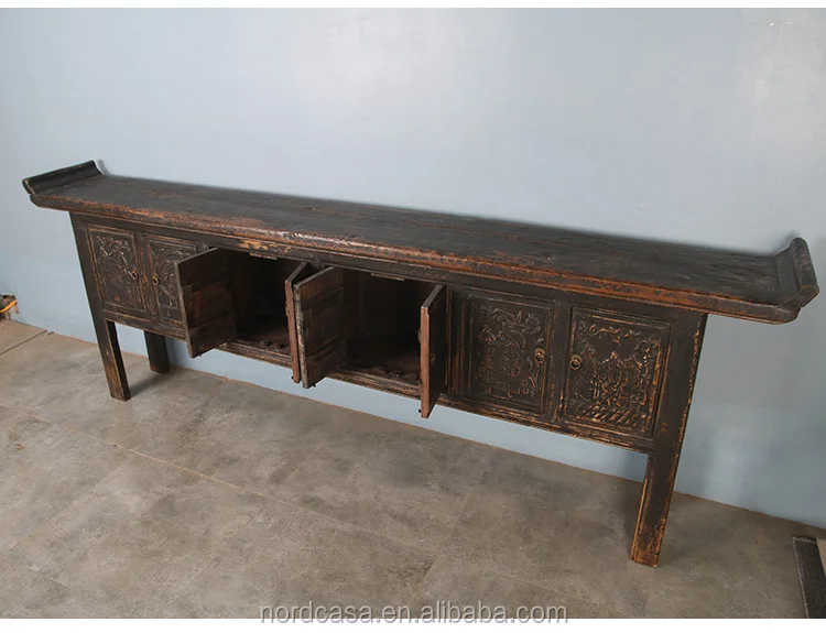Chinese Antique Handmade carved console altar table
