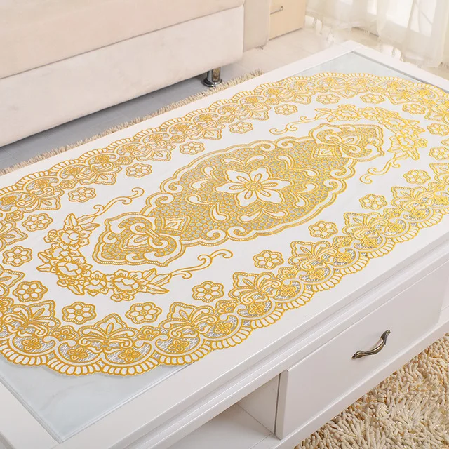 Anti-Scalding Disposable Tablecloth Color Soft Table Mat Transparent PVC Tablecloth, Waterproof Clear PVC Table Cover