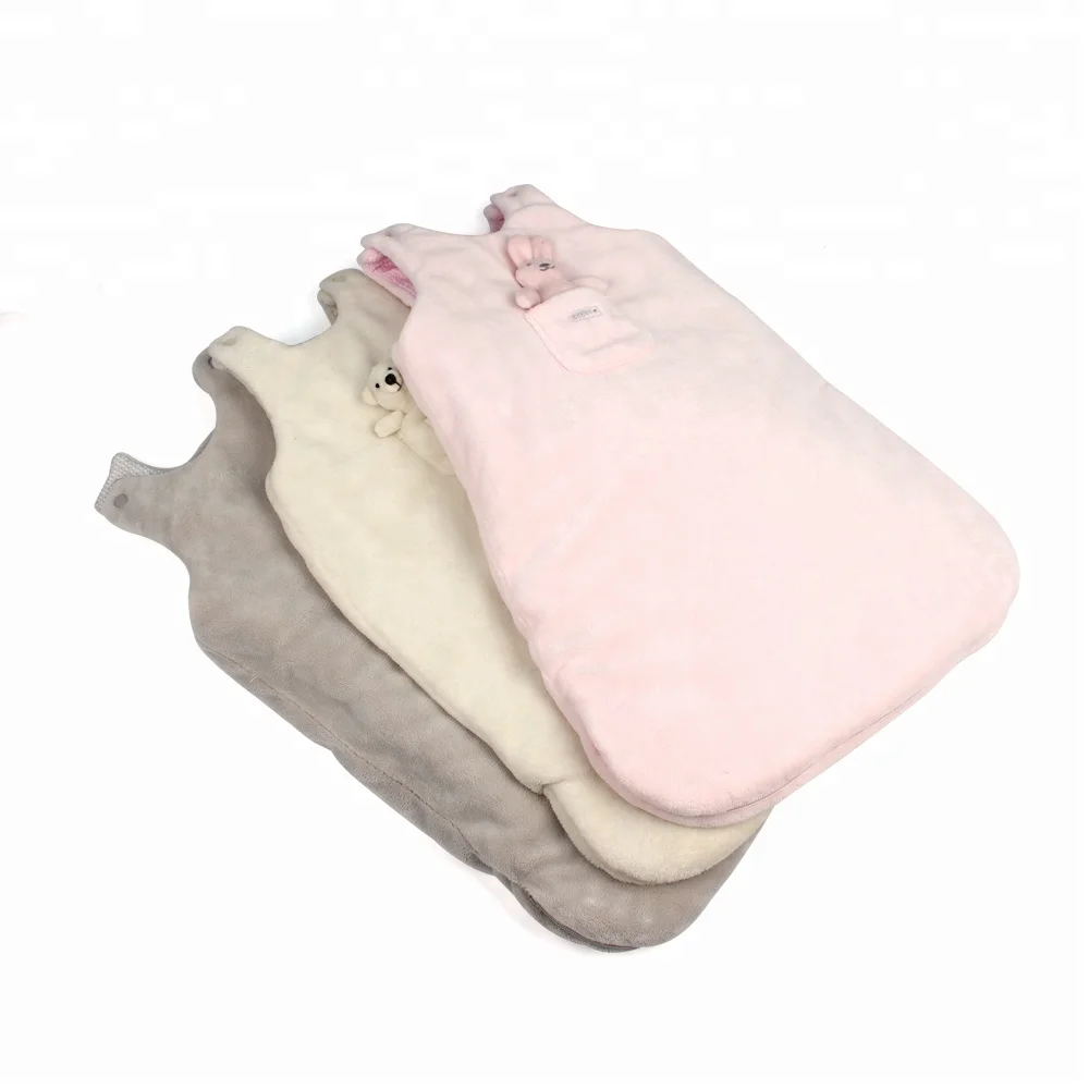
Customized polar fleece sheepskin Soft wearable Baby Sleeping Bag 