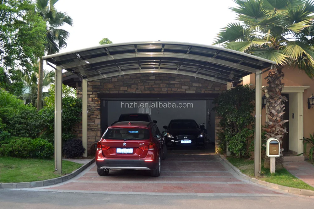 Factory price professional modern sun shade waterproof dual cars parking carport