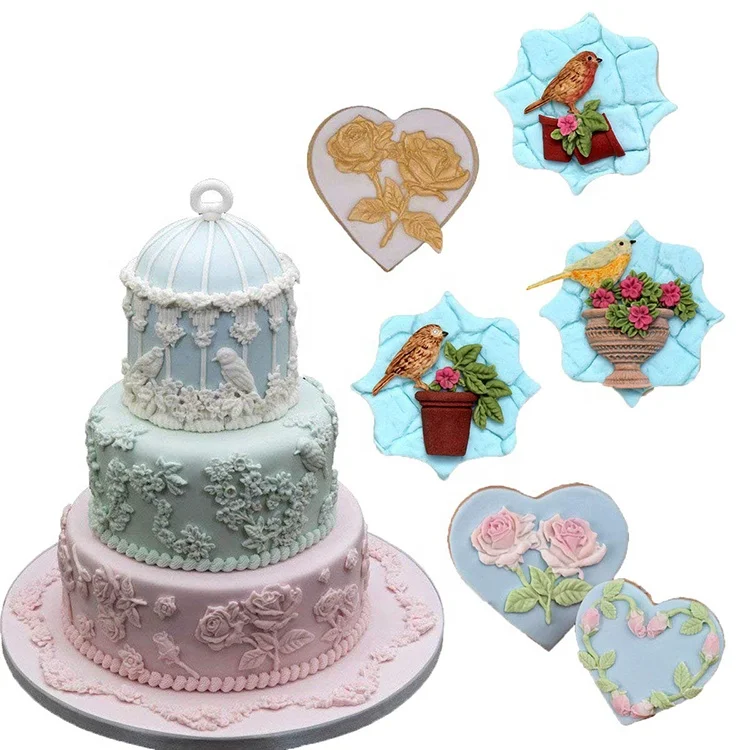 Hot Selling Reusable Silicone Fondant Rose Molds Frame