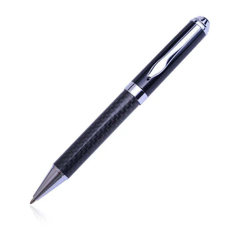 High Quality Biro Ballpoint Pen Heavy Logo Customized Metal Roller Ball Pen Luxury Carbon Fiber Pen