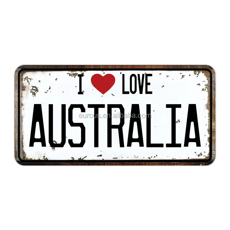 Тиснение австралийских туристических сувенирных номерных