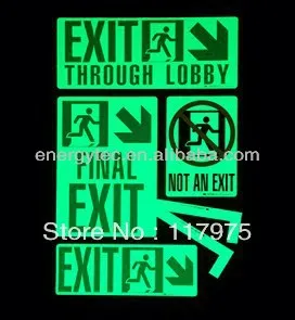 Photoluminescent pvc board for Exit signs
