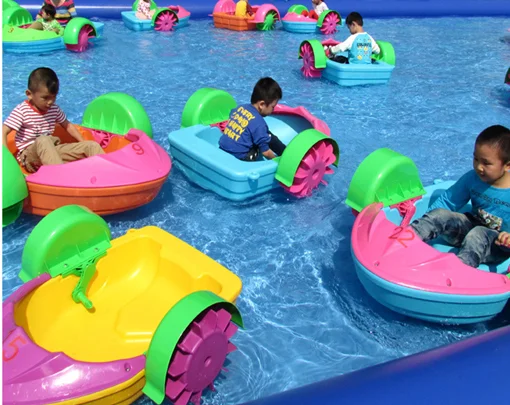 HI CE Kids Hand Paddle Boat Electric Bumper  Inflatable Water Bumper Boat Kids Hand Paddle Boat