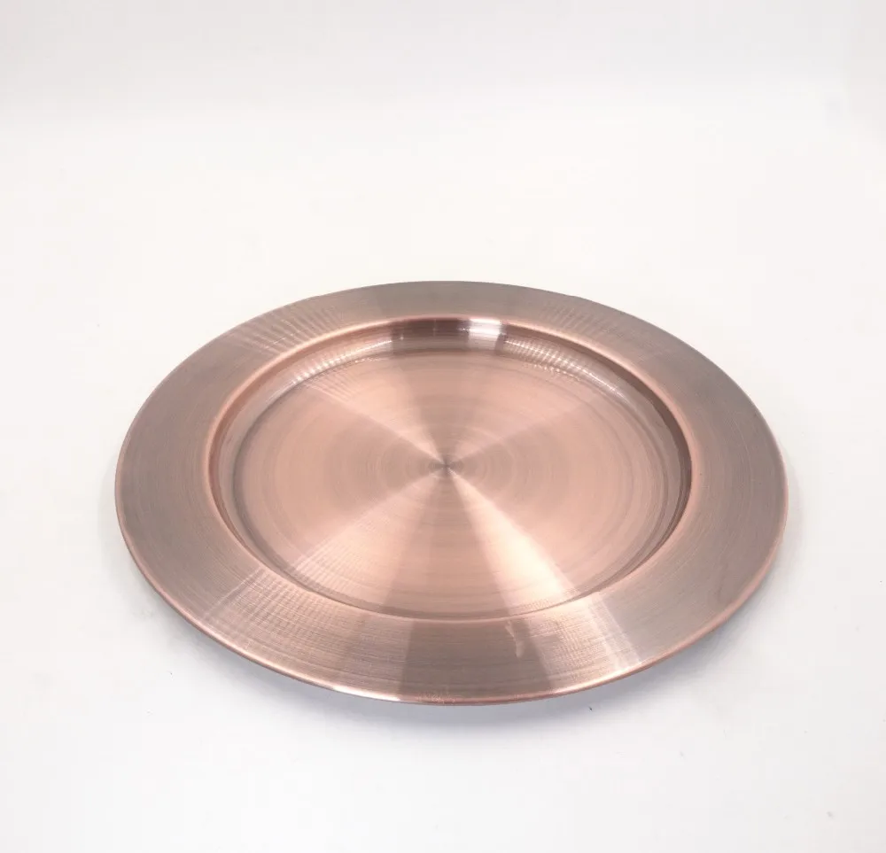 14inch Decorative Stainless Steel Gold Wedding Show Plate