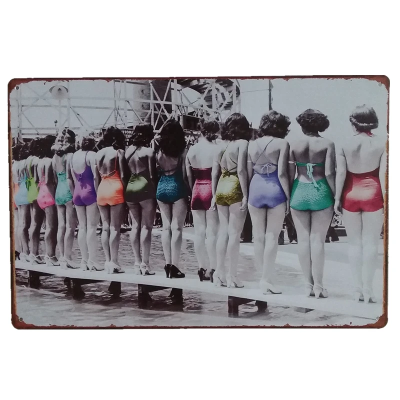 
Vintage Tin Sign Bar Pub Home Wall Decor Retro Metal Art Poster Metal Plate Plaques Finish Retro Bar Sign Car portrait 