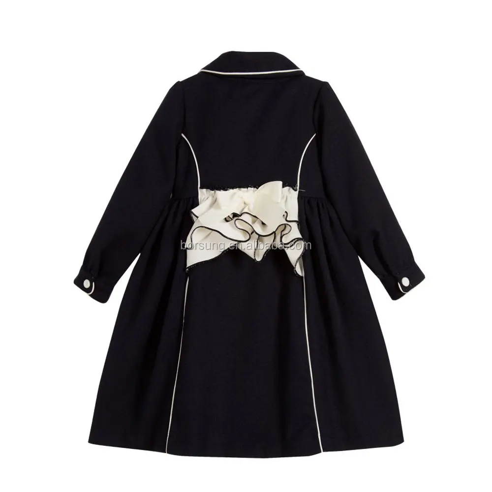 China Made Children Clothes Fashion Frocks Designs Baby Girls Long Sleeve Smocked Dress For Fall And Winter