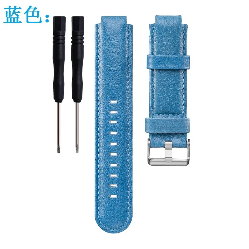 new paracord vegan handmade genuine leather sport watch band strap bracelet replacement for garmin 230 235