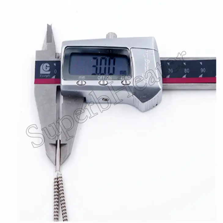 High Temperature Electronic Power Source Heating Element Rod 3mm Tiny Cartridge Heater