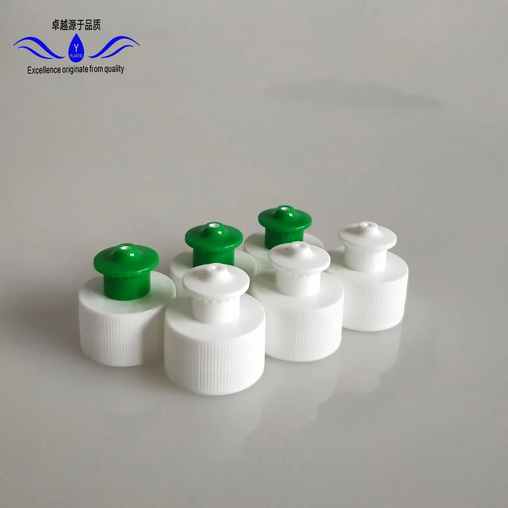 Non Spill Dishwashing Liquid Bottle 28/410 Colorful Push Pull Cap Custom Logo Plastic Caps for Bottles Screw Cap Optional 3001