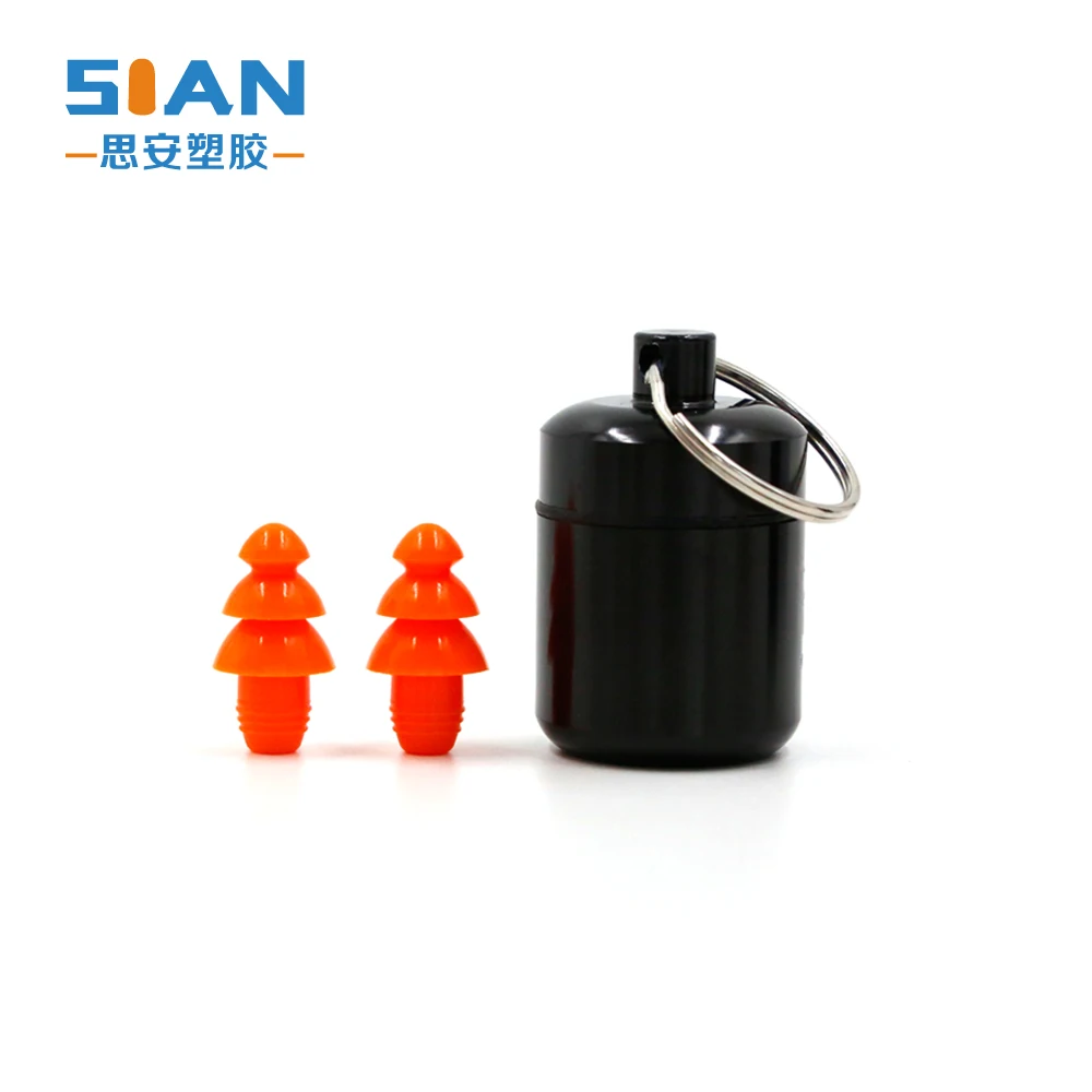 CE Industrial Ear Plug Safety Earplug Holder Keychain