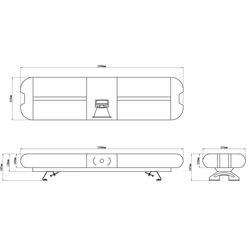 Amber Warning Led Light Bars Strobe LED Lightbar with Siren Speaker
