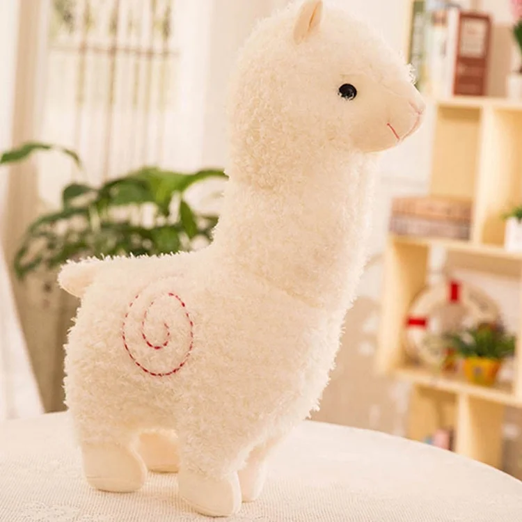 High quality vivid plush alpaca toy PP Cotton stuffed animal alpaca toys Soft Companion plush toy for children