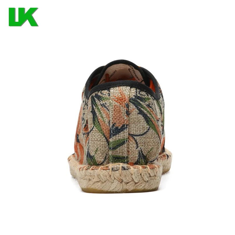 Chinese style painting linen shoes, straw fisherman shoes,fashion casual canvas shoes