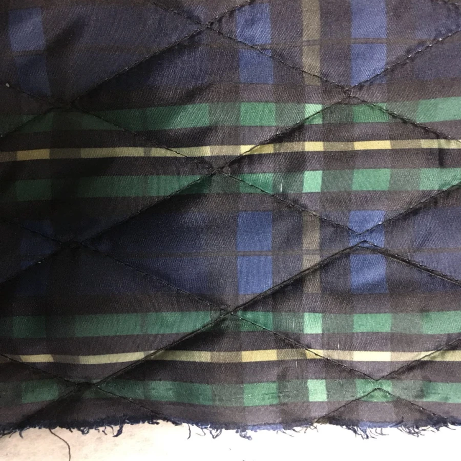 190t polyester taffeta quilted lining fabric/diamond quilted fabric for shirt and nylon jacket lining