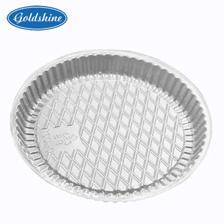 Round Cheesecake Container with Lids Microwave Aluminium Foil Food Grade Aluminum Tray Disposable Baking Recyclable Goldshine