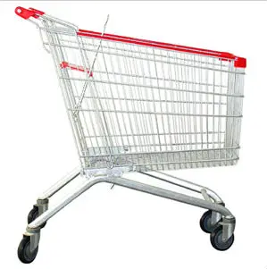 
Europe style shopping trolley/cart in supermarket /store/grocery 
