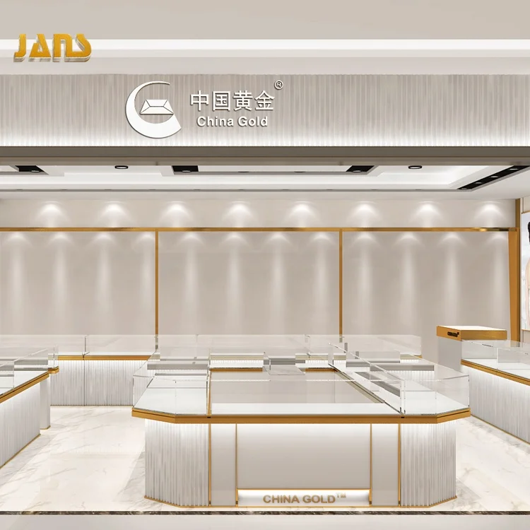 Factory custom cabinets luxury glass jewelry display showcase for jewellery shop display counters