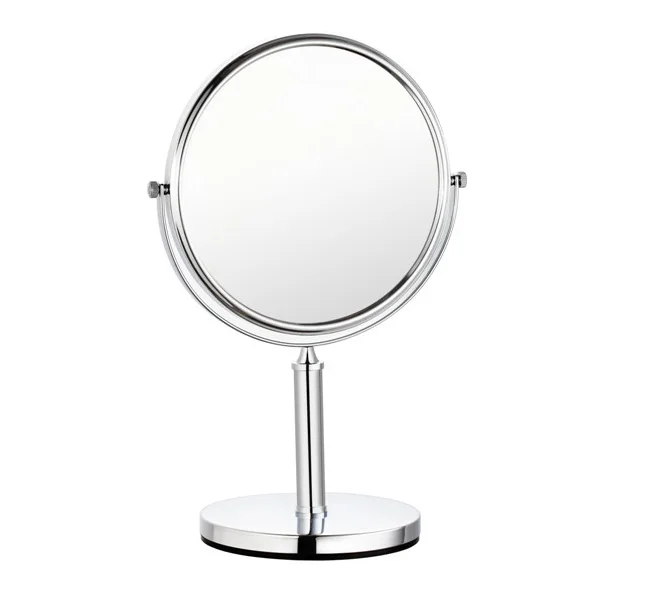 Stainless steel desktop cosmetic mirror