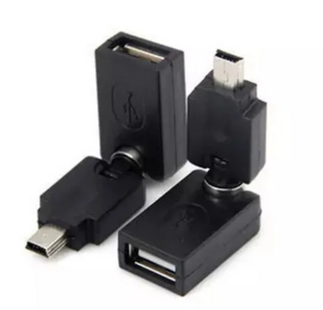 Адаптер OTG с поворотом на 360 градусов Mini 5Pin USB папа к USB2.0 мама