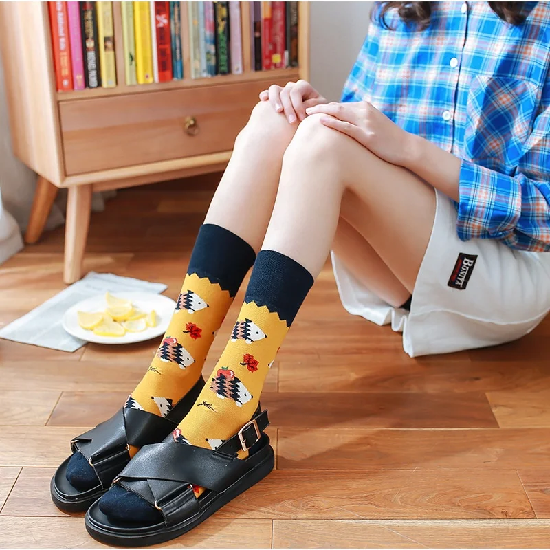 Novelty crazy young boy teen tube winter funny patterned men socks