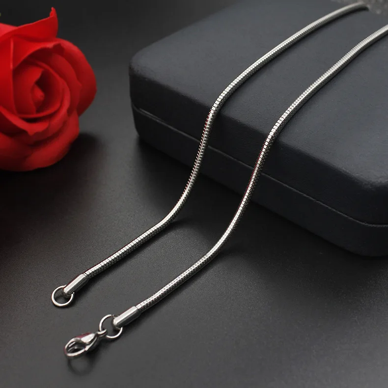 1.2mm /1.5mm /2.4mm /3.2mm snake chain necklace men stainless steel necklace for women chains stocks custom OEM KYBXL