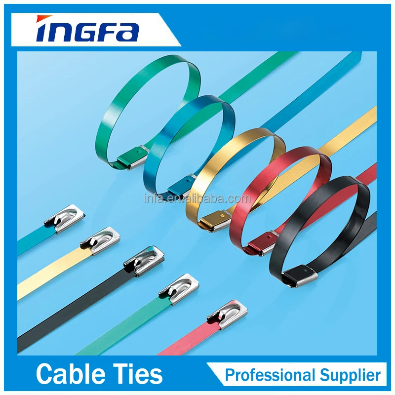Factory Price Full PVC Coated SS Cable Ties with Head 4.6MM 7.9MM Series
