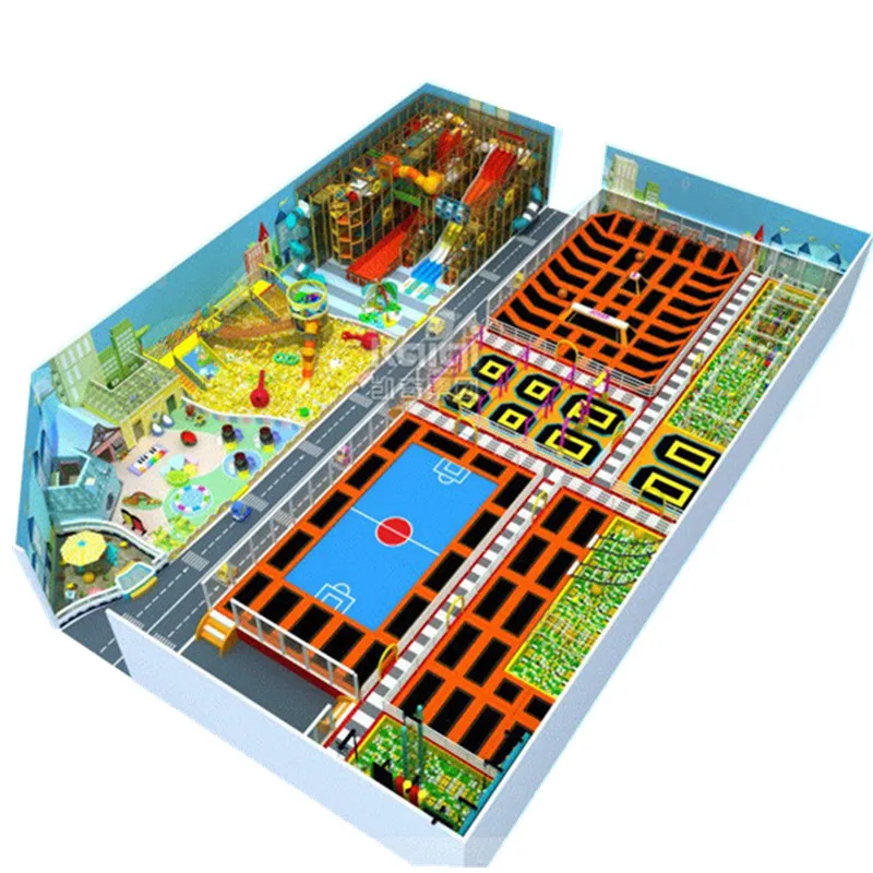 Kaiq Customized Funny and fashional high quality Cheap  Multifunctional Trampoline  Park Amusement Indoor Playground Equipment