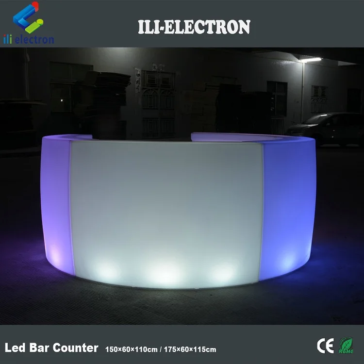 PE plastic led illuminated bar counter 5 in1