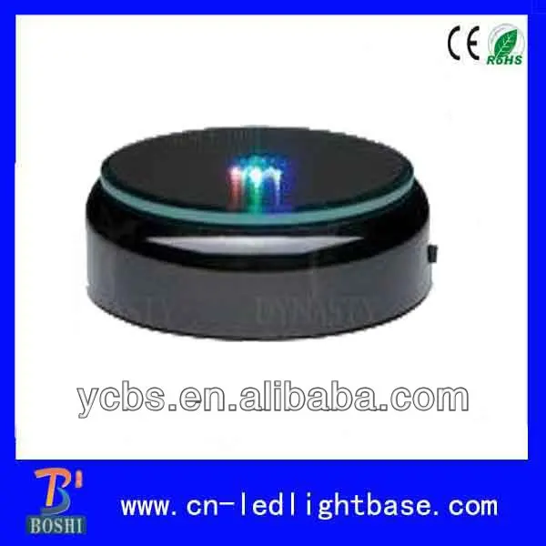 BOSHI White lights Plastic black Round led battery light base