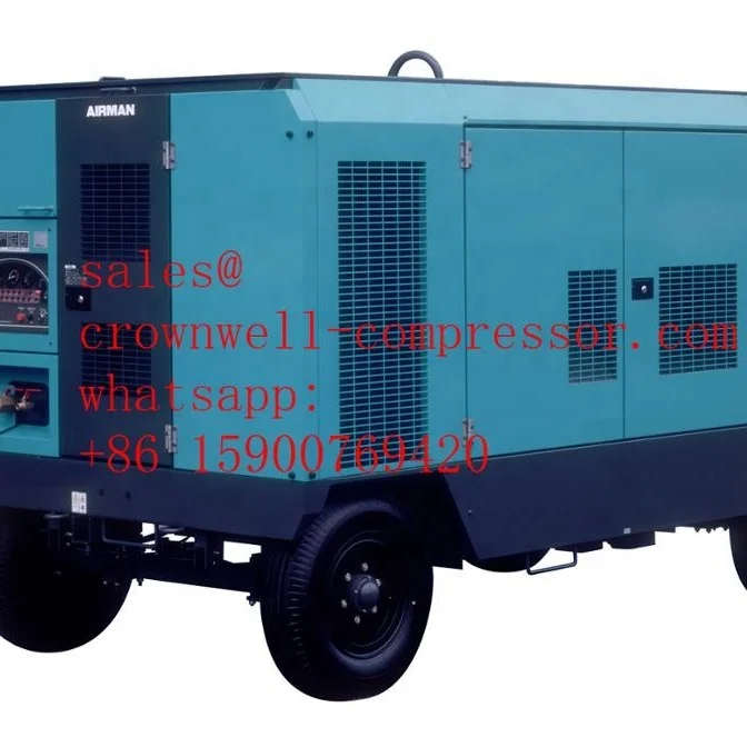 PDSF920S-4B3 AIRMAN portable screw compressor Trailer High Pressure series ENGINE MITSUBISHI