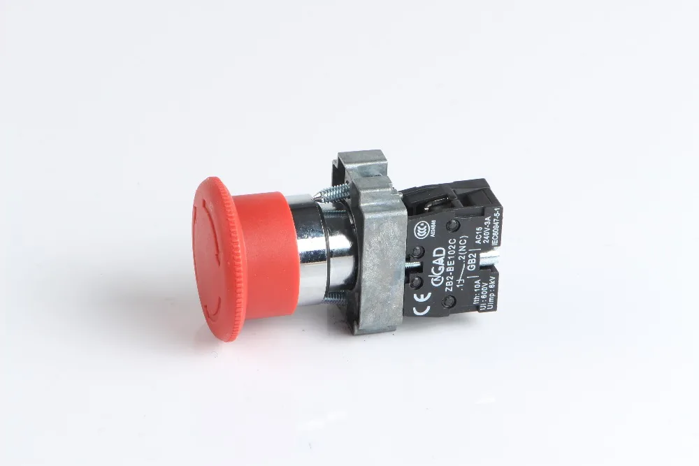 
XB2-BS542 CNGAD 22mm Emergency push lock Turn to release push button switch 